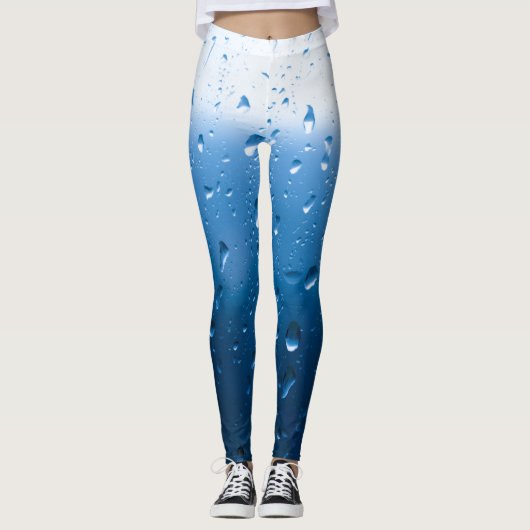 Regendruppels op een raam leggings (Voorkant)
