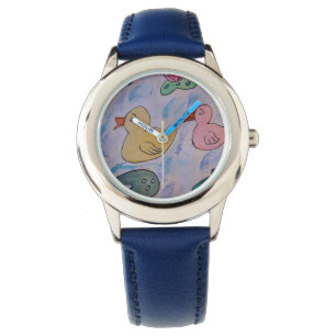 Regendruppels op Eendjes Kijken Horloge