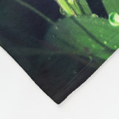 Regendruppels op gras fleece deken (Hoek)