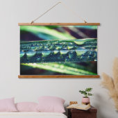 Regendruppels op gras hangend wandkleed (Slaapkamer)