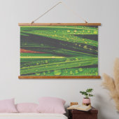 Regendruppels op gras hangend wandkleed (Slaapkamer)