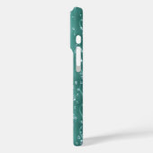 Regendruppels op groen metaal Case-Mate iPhone case (Achterkant / Links)