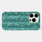 Regendruppels op groen metaal Case-Mate iPhone case (Achterkant (horizontaal))