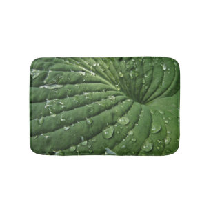 Regendruppels op hosta Leaf Bath Mat