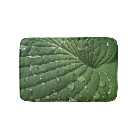 Regendruppels op hosta Leaf Bath Mat (Voorkant)