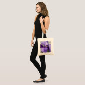 regendruppels op iris tote bag (Voorkant (model))