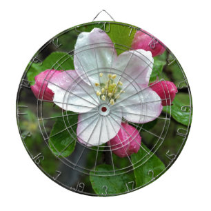 Regendruppels op kleine bloemen dartbord