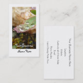 Regendruppels op leder visitekaartje (Voorkant / Achterkant)