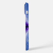 Regendruppels op Paarse Regenboog iPhone Hoesje (Linkerkant)