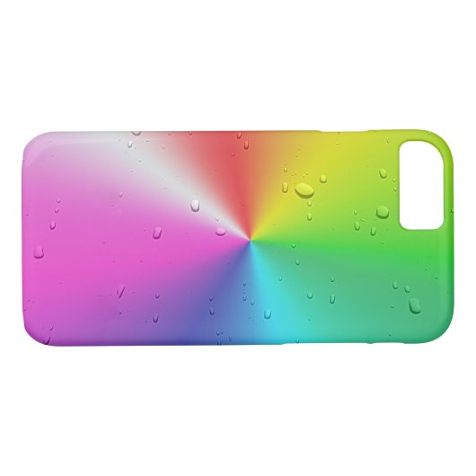 regendruppels op regenboogspectrum Case-Mate iPhone case (Achterkant (Horizontaal))