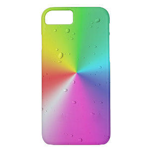 regendruppels op regenboogspectrum 	iPhone 8/7 hoesje