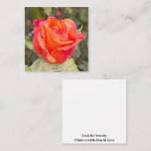 regendruppels op Rozen Notitiekaartje (Voorkant / Achterkant)