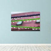 Regendruppels op snaren canvas afdruk (Insitu (Houten vloer))