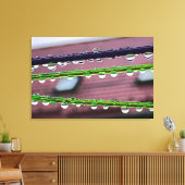Regendruppels op snaren canvas afdruk (Insitu (Woonkamer))