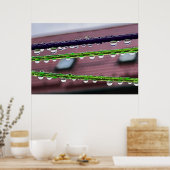 Regendruppels op snaren poster (Keuken)