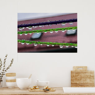 Regendruppels op touwtjes poster