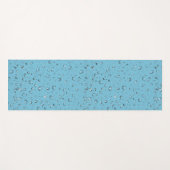 Regendruppels op turquoise achtergrond yogamat (Voorkant (horizontaal))