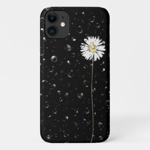 regendruppels op witte madelief Case-Mate iPhone case