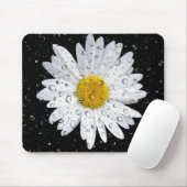 regendruppels op witte mais muismat (Met muis)