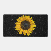 regendruppels op zonnebloemen bureaumat (Voorkant)