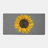 regendruppels op zonnebloemen bureaumat (Voorkant)