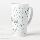 Regendruppels Regenachtige Dag Latte Mok (Rechterhoek)