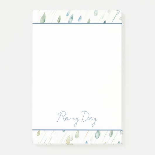 Regendruppels Regenachtige Dag Post-it® Notes (Voorkant)