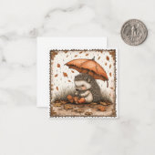 Regendruppels & regenbogen: Egel Regen Notitiekaartje (Voorkant / Achterkant in situ)