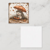 Regendruppels & regenbogen: Egel Regen Notitiekaartje (Voorkant / Achterkant)