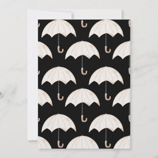 Regendruppels, regenwolk, paraplu Baby shower Kaart (Achterkant)