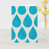 Regendruppels/Teardrops Patroon Waterverf Groet Kaart (Gele Bloem)