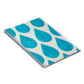 Regendruppels/Teardrops Pattern Waterverf Notitieboek (Rechterzijde)