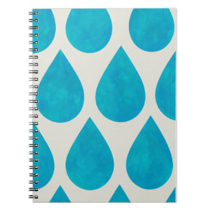 Regendruppels/Teardrops Pattern Waterverf Notitieboek