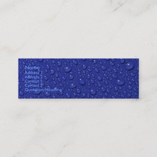 Regendruppels - Visitekaartje (Voorkant)