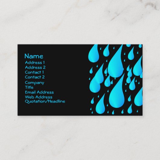 Regendruppels Visitekaartje (Voorkant)