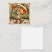 Regendruppels & Warme Wensen: Kangoeroe Notitiekaartje (Voorkant / Achterkant)