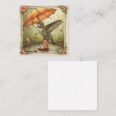 Regendruppels & Warme Wensen: Zoete kolibrie Notitiekaartje (Voorkant / Achterkant)