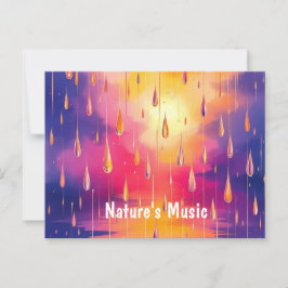 Regendruppels Waterverf Kleurrijk Briefkaart