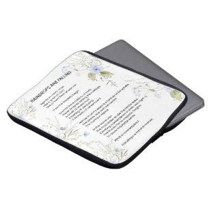 Regendruppels zijn vallende gedichten laptop sleeve