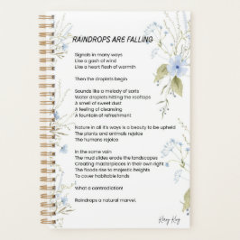 Regendruppels zijn vallende gedichten planner