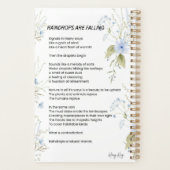 Regendruppels zijn vallende gedichten planner (Achterkant)