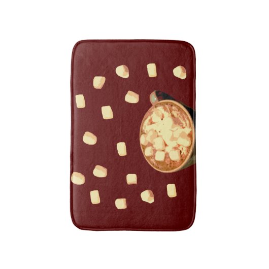 Regenende Marshmallows en Hot Chocolate Badmat (Voorkant Verticaal)