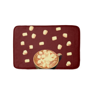 Regenende Marshmallows en Hot Chocolate Badmat