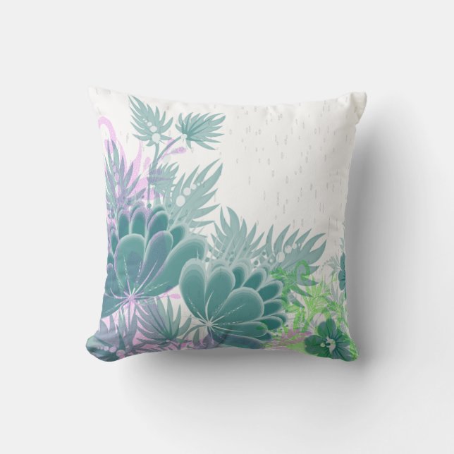 Regenende Paasbloemen Kussen (Voorkant)