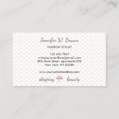 Regenende Winter Stippen Paraplu Visitekaartje (Achterkant)
