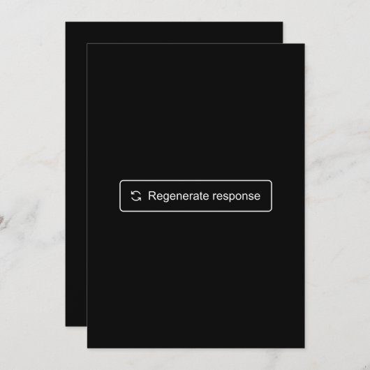 Regenerate Response Apology Kaart (Voorkant / Achterkant)