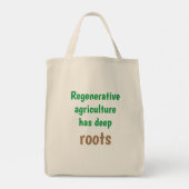 "Regeneratieve ag heeft diepe wortels", natuurlijk Tote Bag (Achterkant)