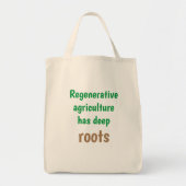 "Regeneratieve ag heeft diepe wortels", natuurlijk Tote Bag (Voorkant)