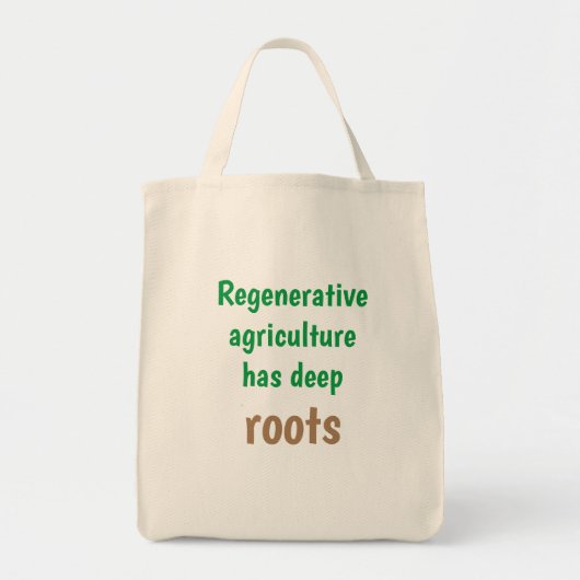 "Regeneratieve ag heeft diepe wortels", natuurlijk Tote Bag (Voorkant)