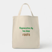 "Regeneratieve ag heeft diepe wortels", natuurlijk Tote Bag (Achterkant)